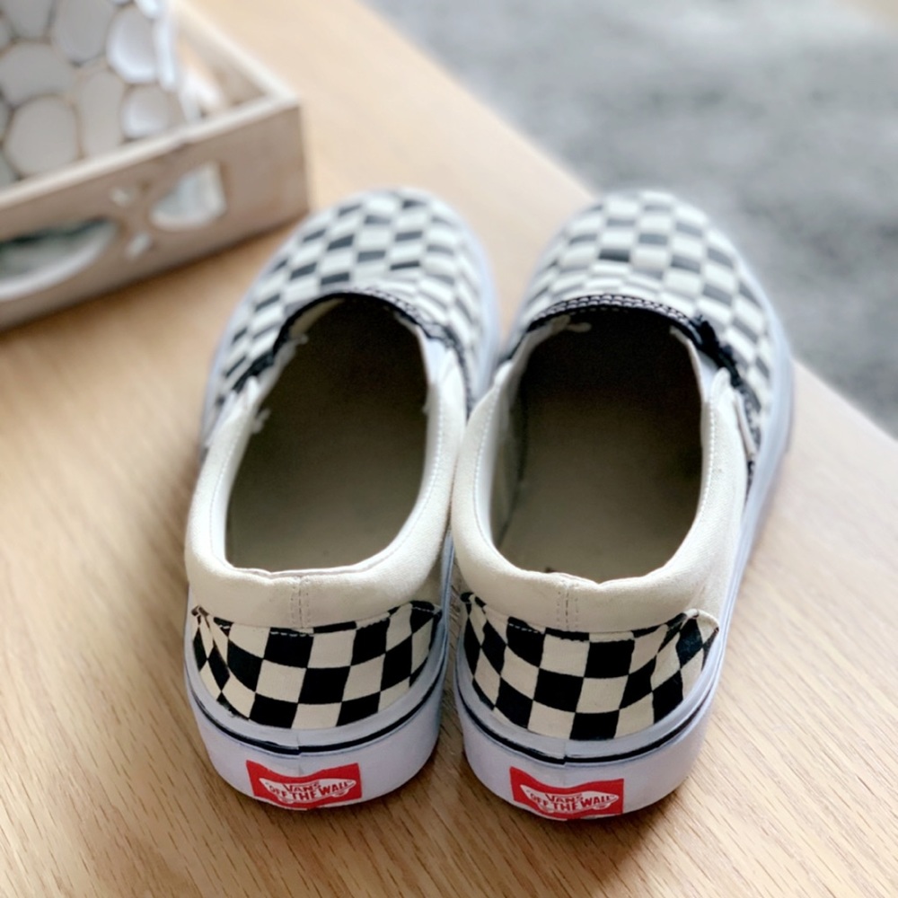 Checkered Vans ( Slip-ons)